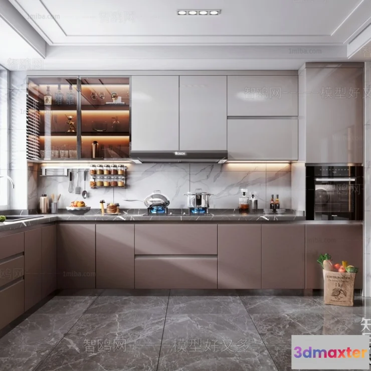 1363103 - Kitchen - Villas 3D Interior Scene - 3D Models - 036 3D Max