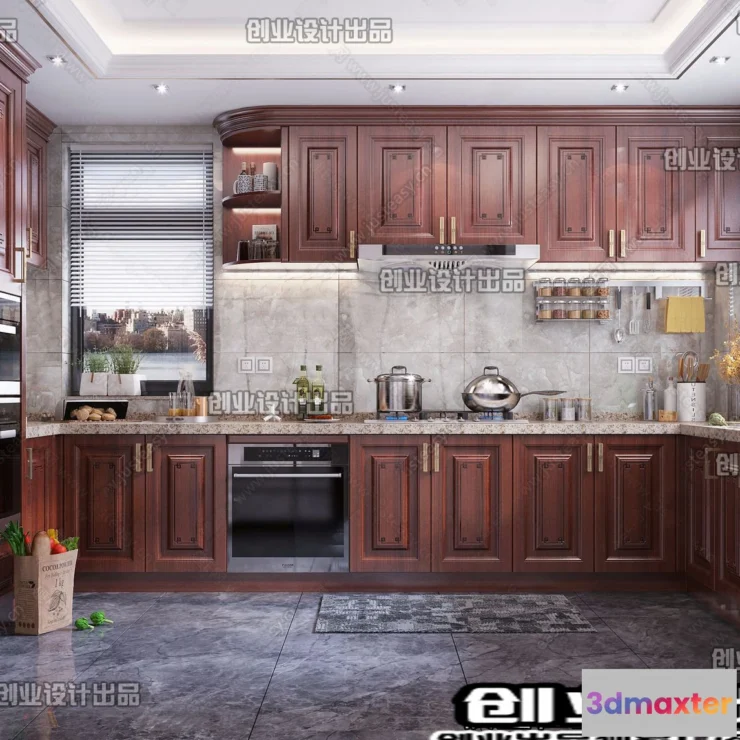 1363117 - Kitchen 3D Interior Scene - 3D Models - 140 3D Max