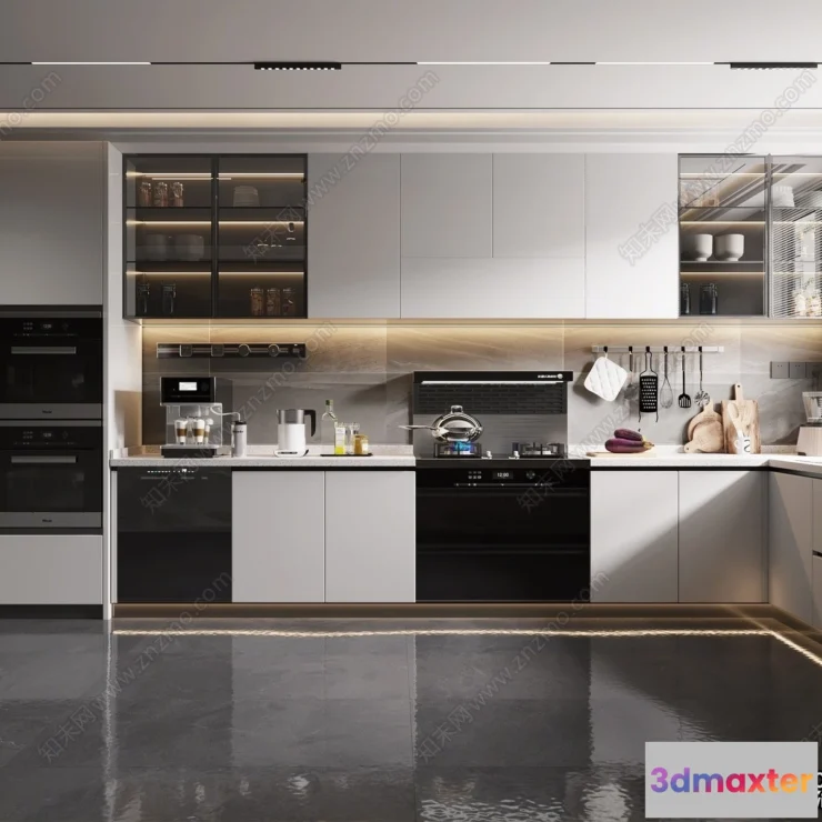 1363135 - Kitchen - Modern Style Interior 3D Scenes - 170 3D Max