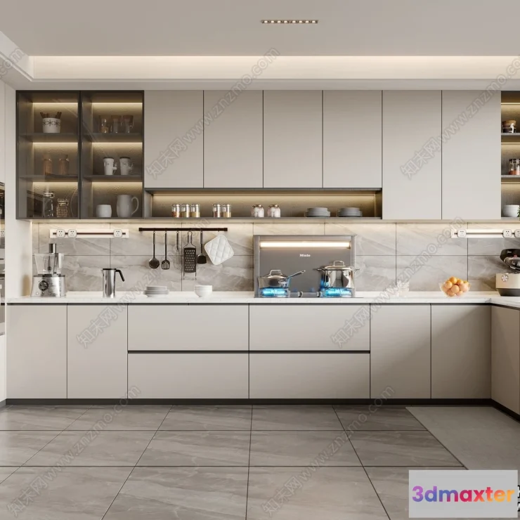 1363275 - Kitchen - Modern Style Interior 3D Scenes - 172 3D Max