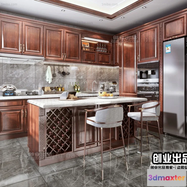 1363311 - Kitchen 3D Interior Scene - 3D Models - 143 3D Max