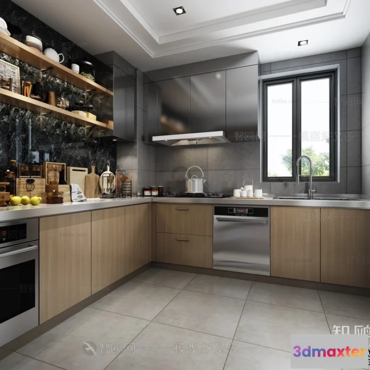 1363396 - Kitchen - Villas 3D Interior Scene - 3D Models - 040 3D Max