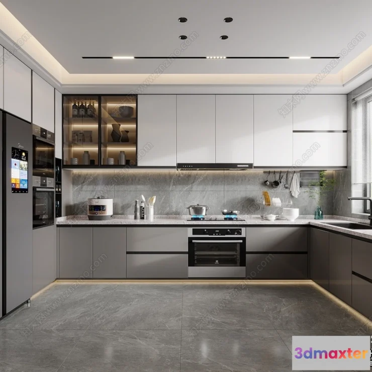 1363414 - Kitchen - Modern Style Interior 3D Scenes - 174 3D Max