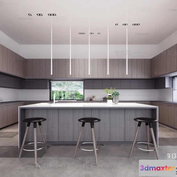 1363607 - Kitchen - Villas 3D Interior Scene - 3D Models - 043 3D Max