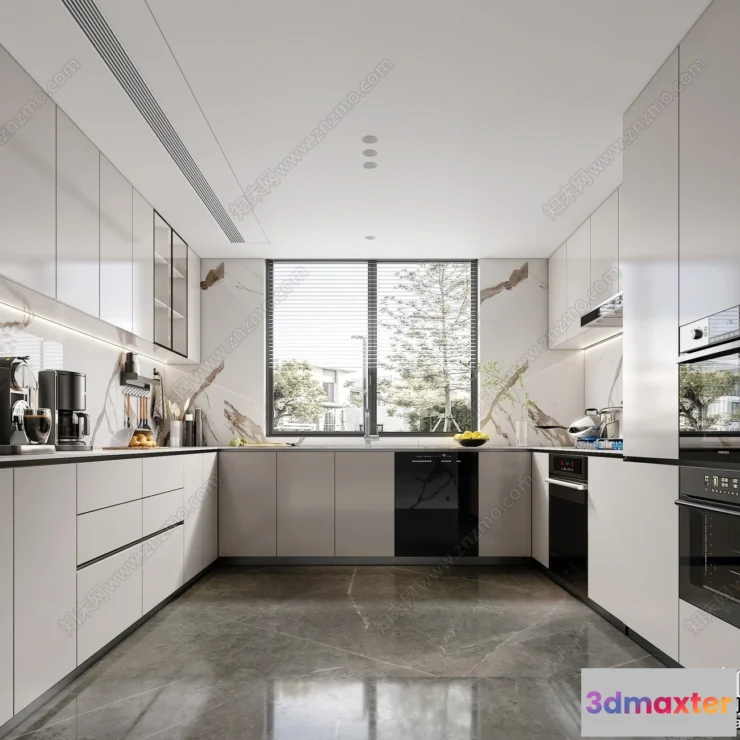 1363613 - Kitchen - Modern Style Interior 3D Scenes - 177 3D Max