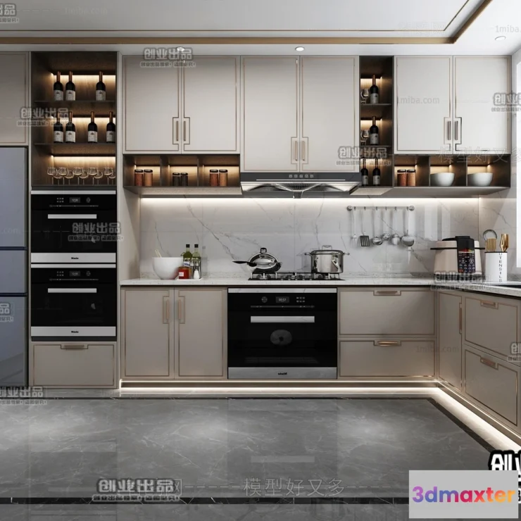 1363712 - Kitchen 3D Interior Scene - 3D Models - 149 3D Max