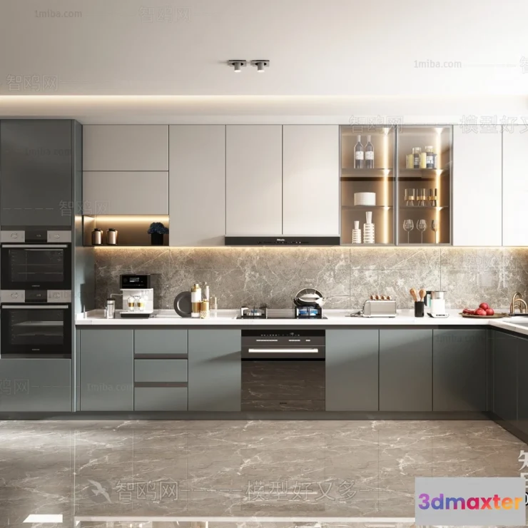 1363734 - Kitchen - Villas 3D Interior Scene - 3D Models - 045 3D Max