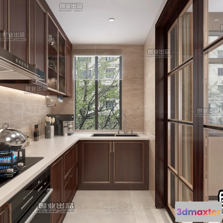 1363785 - Kitchen 3D Interior Scene - 3D Models - 150 3D Max