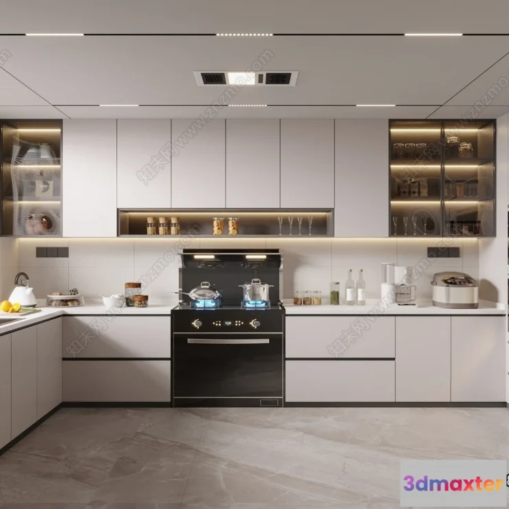 1363806 - Kitchen - Modern Style Interior 3D Scenes - 180 3D Max