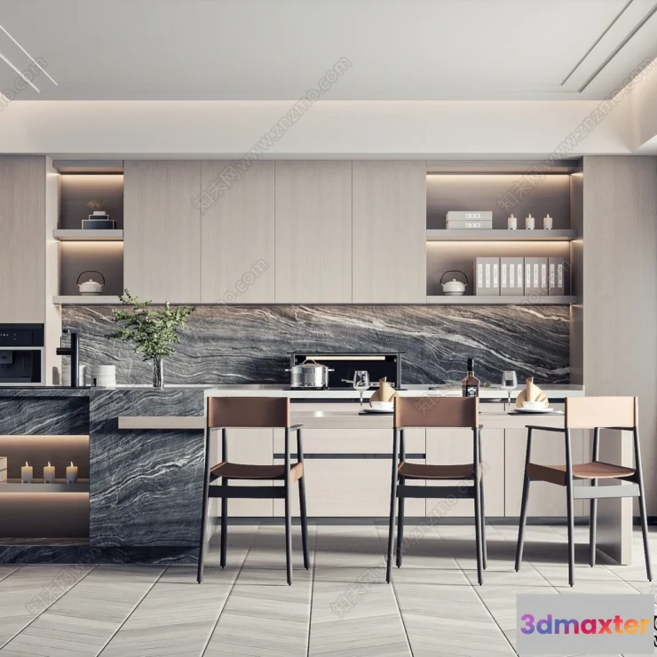 1363868 - Kitchen - Modern Style Interior 3D Scenes - 181 3D Max