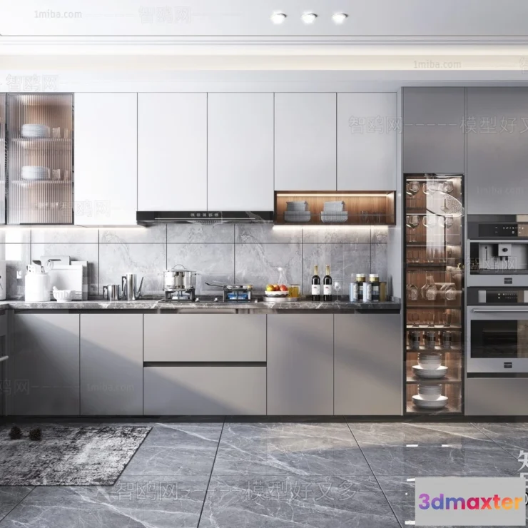 1363874 - Kitchen - Villas 3D Interior Scene - 3D Models - 047 3D Max