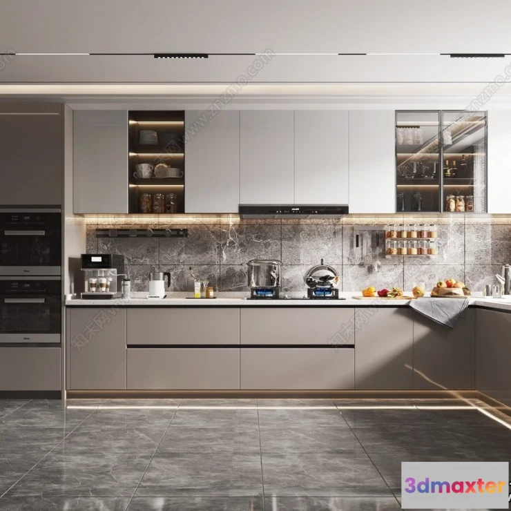 1363938 - Kitchen - Modern Style Interior 3D Scenes - 182 3D Max