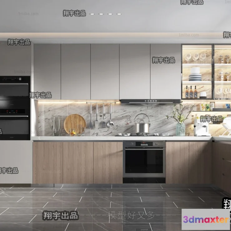 1363982 - Kitchen 3D Interior Scene - 3D Models - 153 3D Max