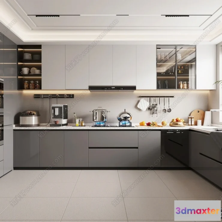1364003 - Kitchen - Modern Style Interior 3D Scenes - 183 3D Max