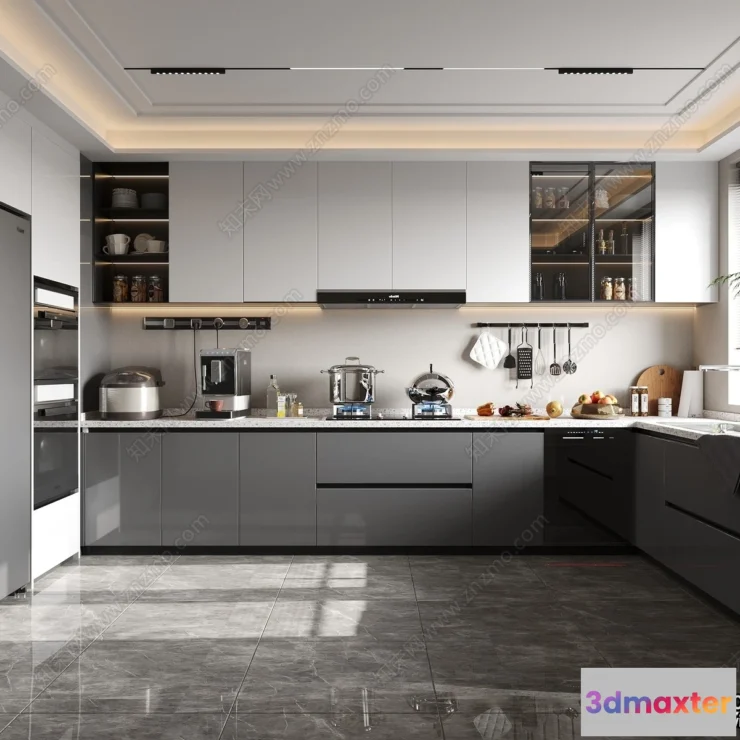 1364146 - Kitchen - Modern Style Interior 3D Scenes - 185 3D Max
