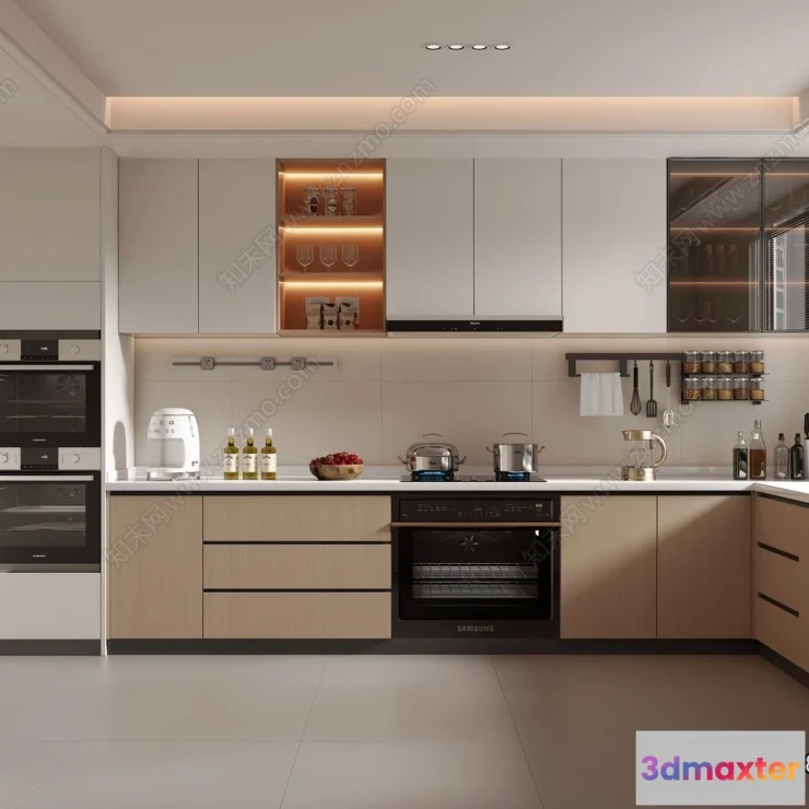 1364280 - Kitchen - Modern Style Interior 3D Scenes - 187 3D Max