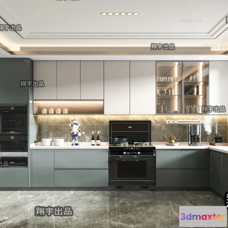 1364335 - Kitchen 3D Interior Scene - 3D Models - 158 3D Max