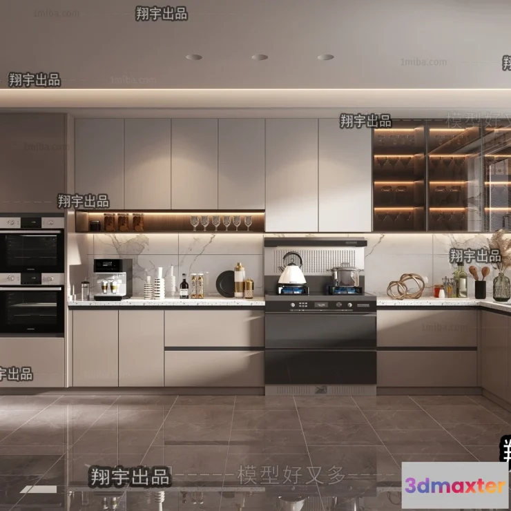 1364405 - Kitchen 3D Interior Scene - 3D Models - 159 3D Max