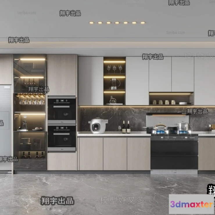 1364528 - Kitchen 3D Interior Scene - 3D Models - 161 3D Max