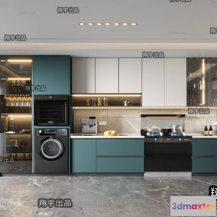 1364597 - Kitchen 3D Interior Scene - 3D Models - 162 3D Max
