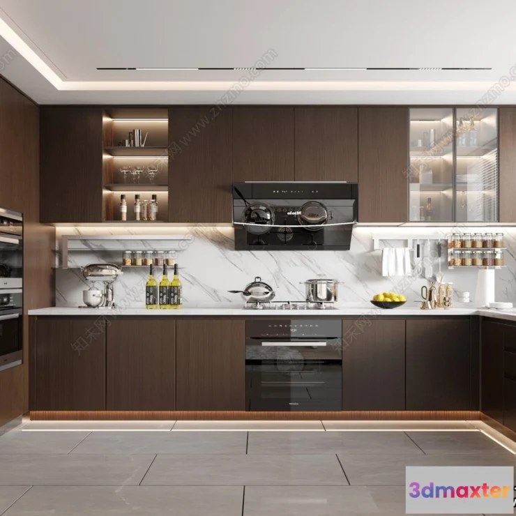 1364683 - Kitchen - Modern Style Interior 3D Scenes - 193 3D Max