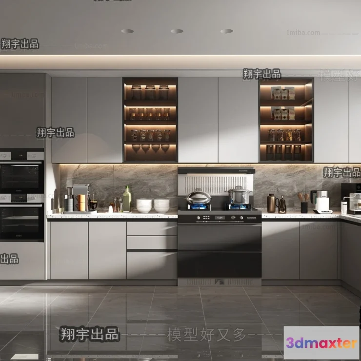 1364802 - Kitchen 3D Interior Scene - 3D Models - 165 3D Max