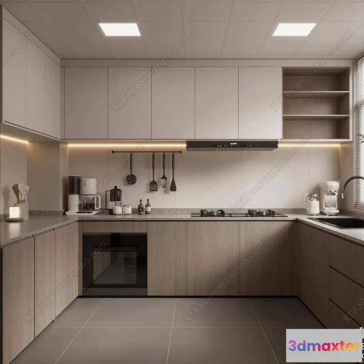 1365087 - Kitchen - Modern Style Interior 3D Scenes - 199 3D Max