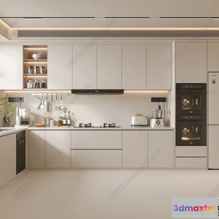 1365511 - Kitchen - Modern Style Interior 3D Scenes - 205 3D Max