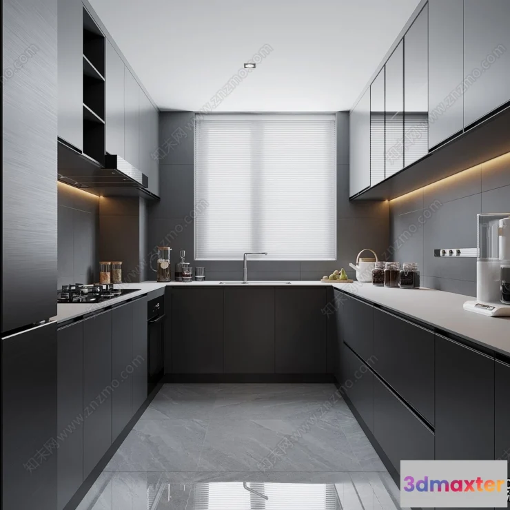 1365582 - Kitchen - Modern Style Interior 3D Scenes - 206 3D Max