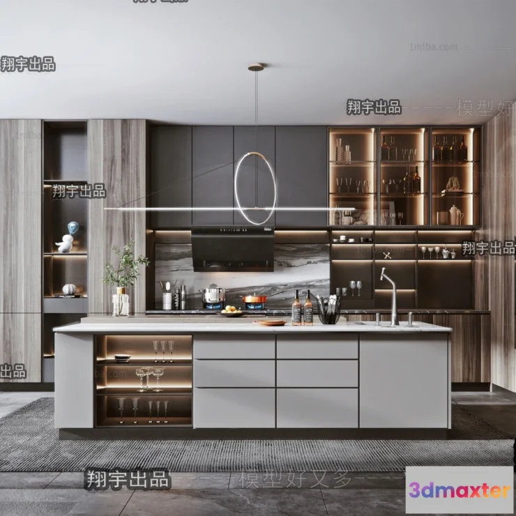 1365705 - Kitchen 3D Interior Scene - 3D Models - 179 3D Max
