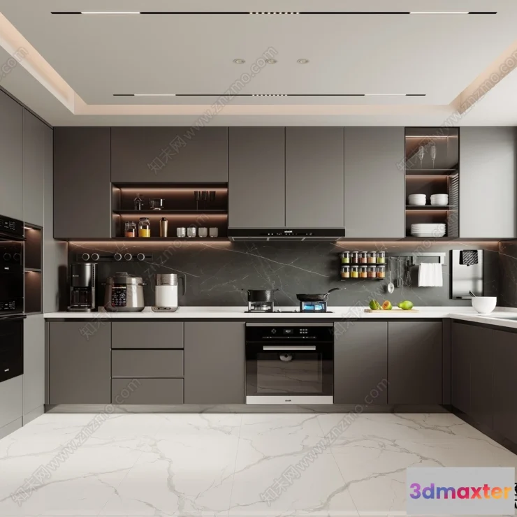 1365860 - Kitchen - Modern Style Interior 3D Scenes - 210 3D Max