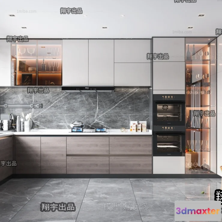 1365910 - Kitchen 3D Interior Scene - 3D Models - 182 3D Max