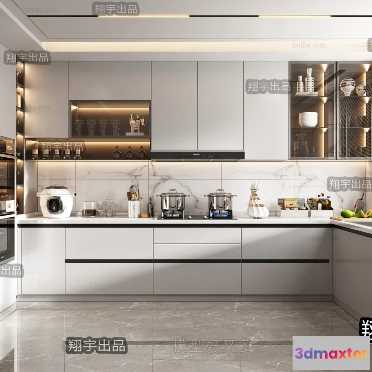 1366119 - Kitchen 3D Interior Scene - 3D Models - 185 3D Max