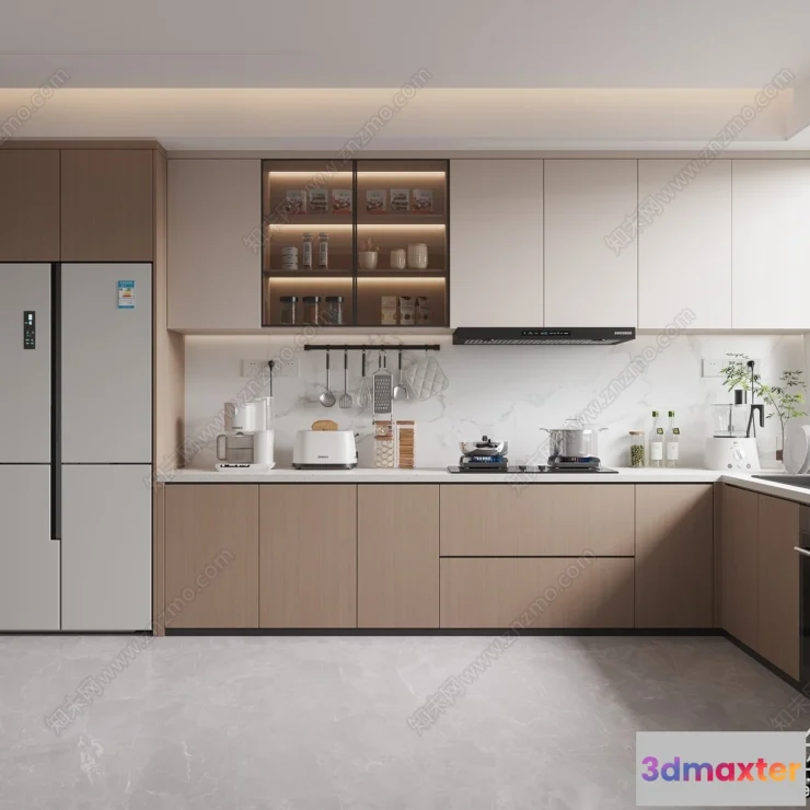 1366124 - Kitchen - Modern Style Interior 3D Scenes - 214 3D Max