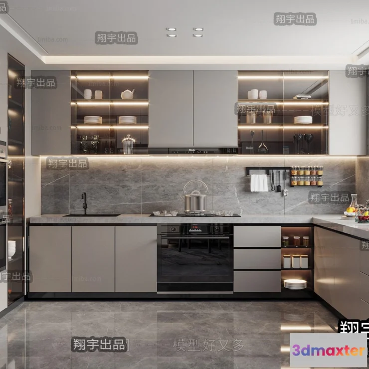 1366194 - Kitchen 3D Interior Scene - 3D Models - 186 3D Max