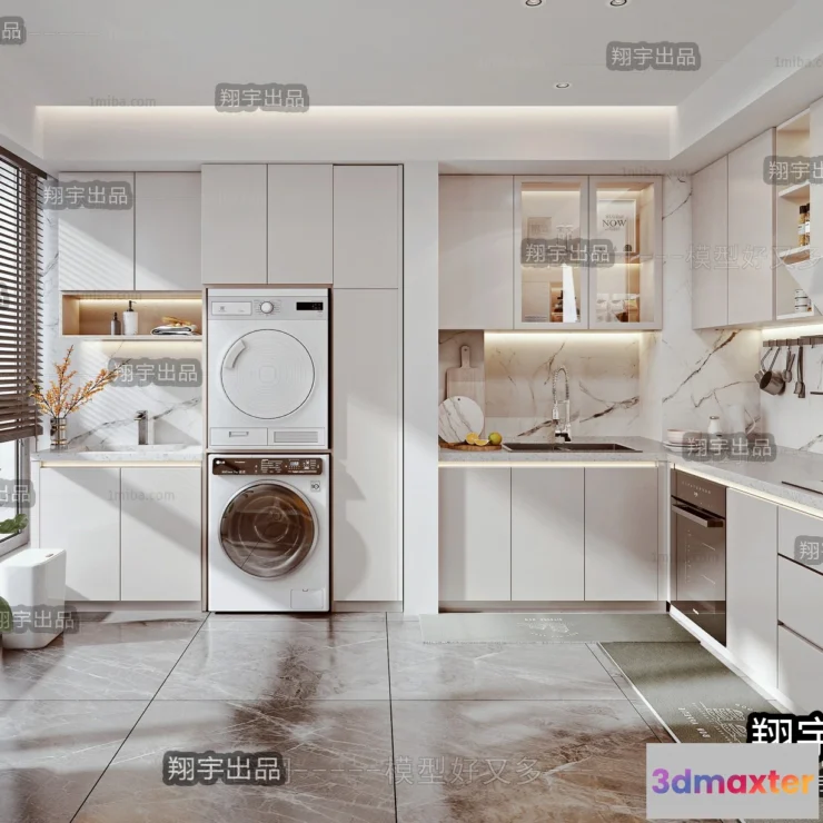 1366335 - Kitchen 3D Interior Scene - 3D Models - 188 3D Max