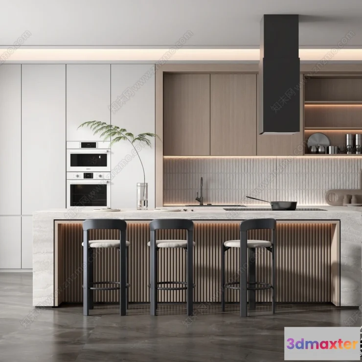 1366394 - Kitchen - Modern Style Interior 3D Scenes - 218 3D Max