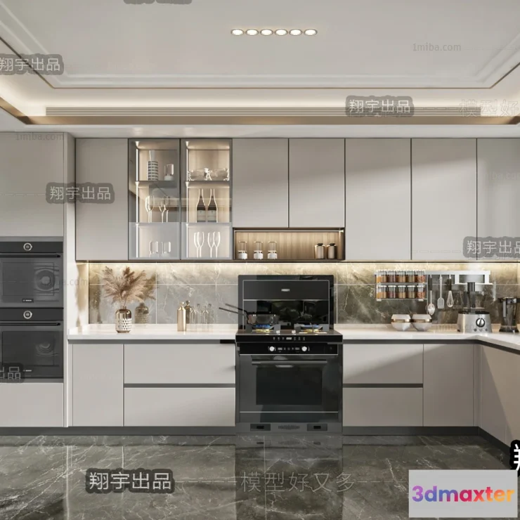 1366400 - Kitchen 3D Interior Scene - 3D Models - 189 3D Max