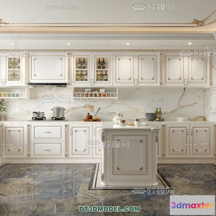 1366410 - Kitchen - France Style - Interior 3D Scene - 001 3D Max