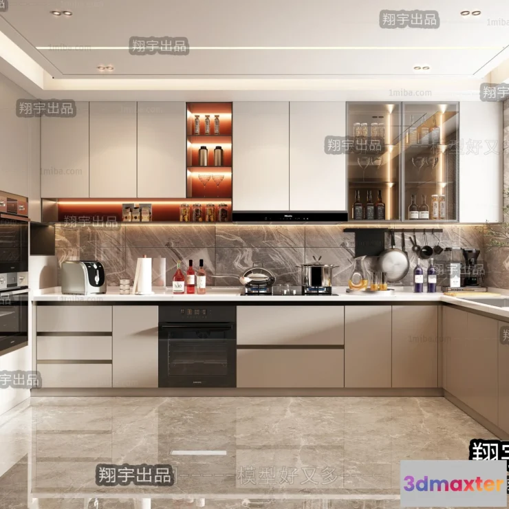 1366466 - Kitchen 3D Interior Scene - 3D Models - 190 3D Max
