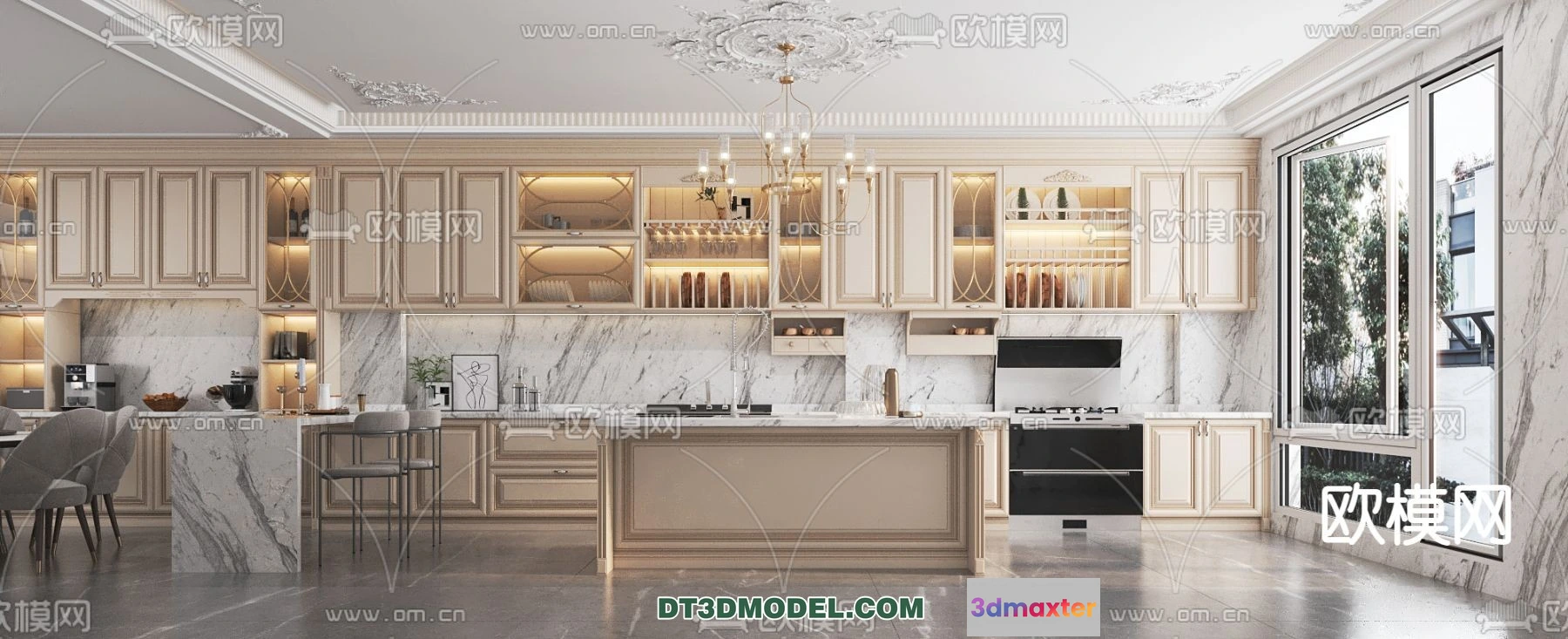 1366476 - Kitchen - France Style - Interior 3D Scene - 002 3D Max