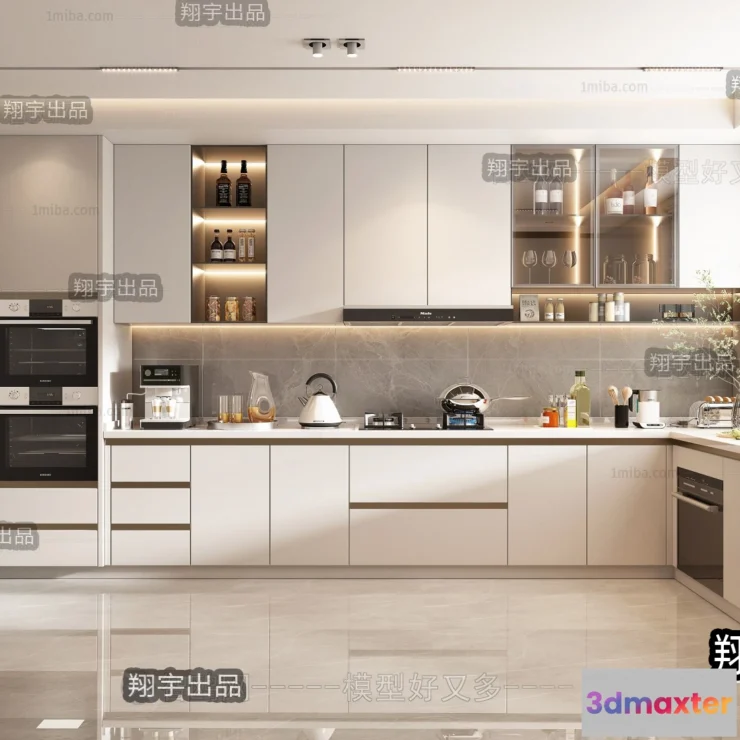 1366529 - Kitchen 3D Interior Scene - 3D Models - 191 3D Max