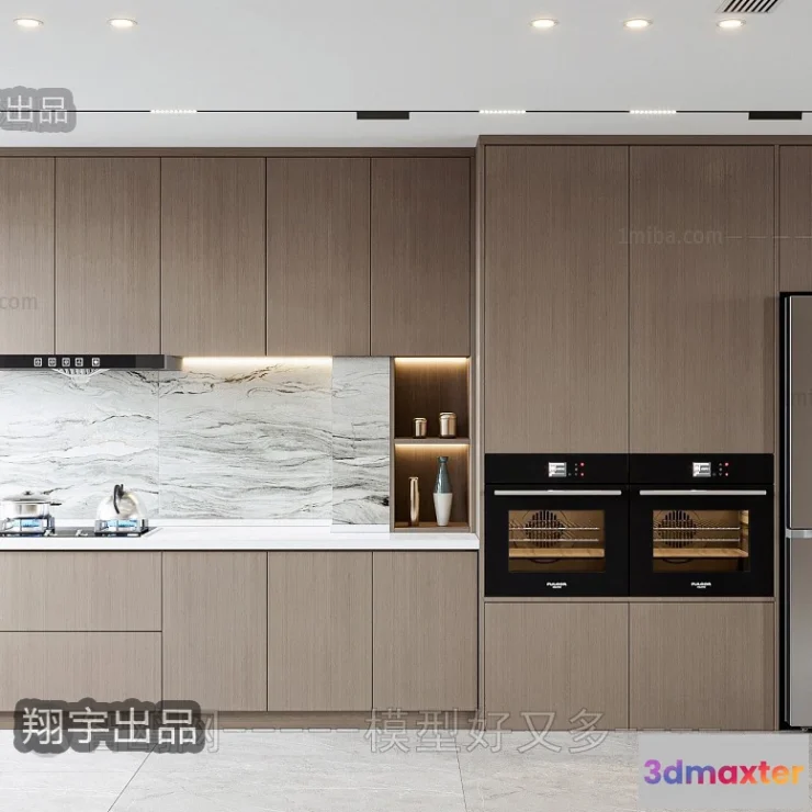 1366796 - Kitchen 3D Interior Scene - 3D Models - 195 3D Max