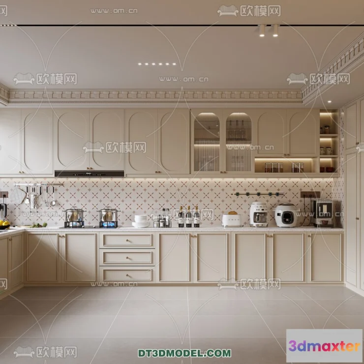 1366835 - Kitchen - France Style - Interior 3D Scene - 007 3D Max