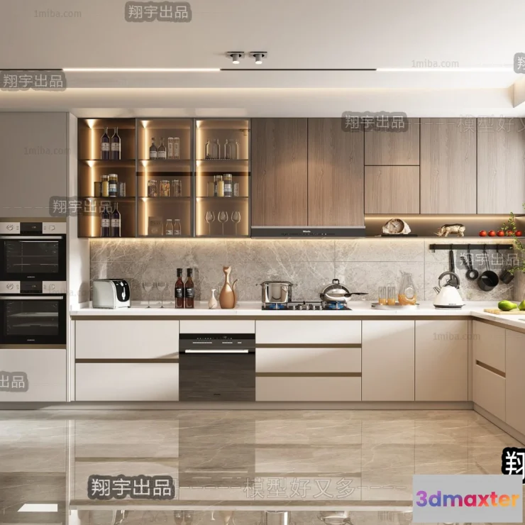 1366870 - Kitchen 3D Interior Scene - 3D Models - 196 3D Max
