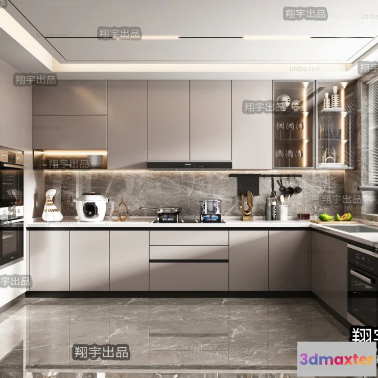 1366943 - Kitchen 3D Interior Scene - 3D Models - 197 3D Max