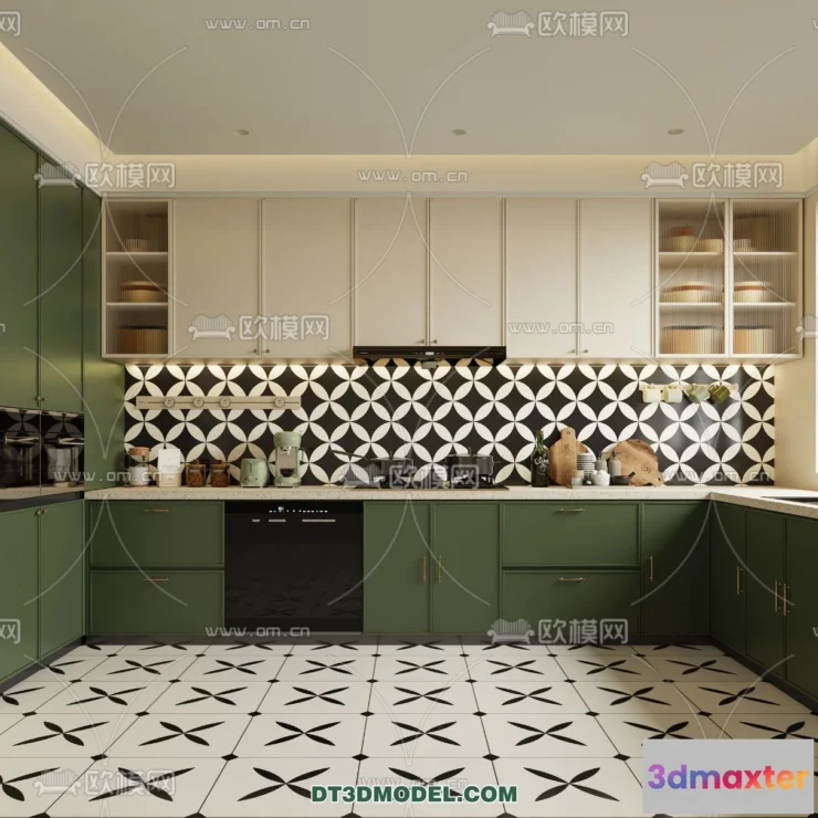 1366958 - Kitchen - France Style - Interior 3D Scene - 009 3D Max