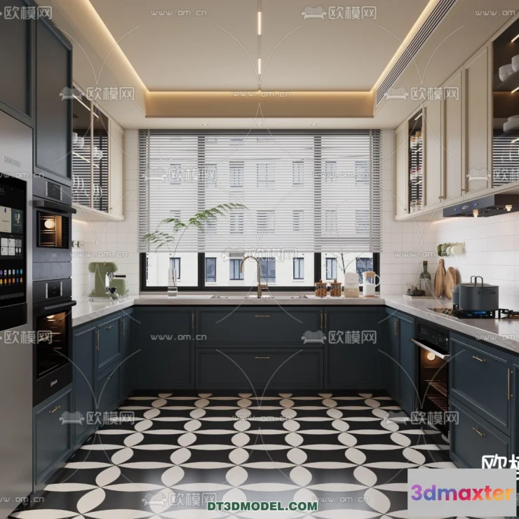 1367026 - Kitchen - France Style - Interior 3D Scene - 010 3D Max