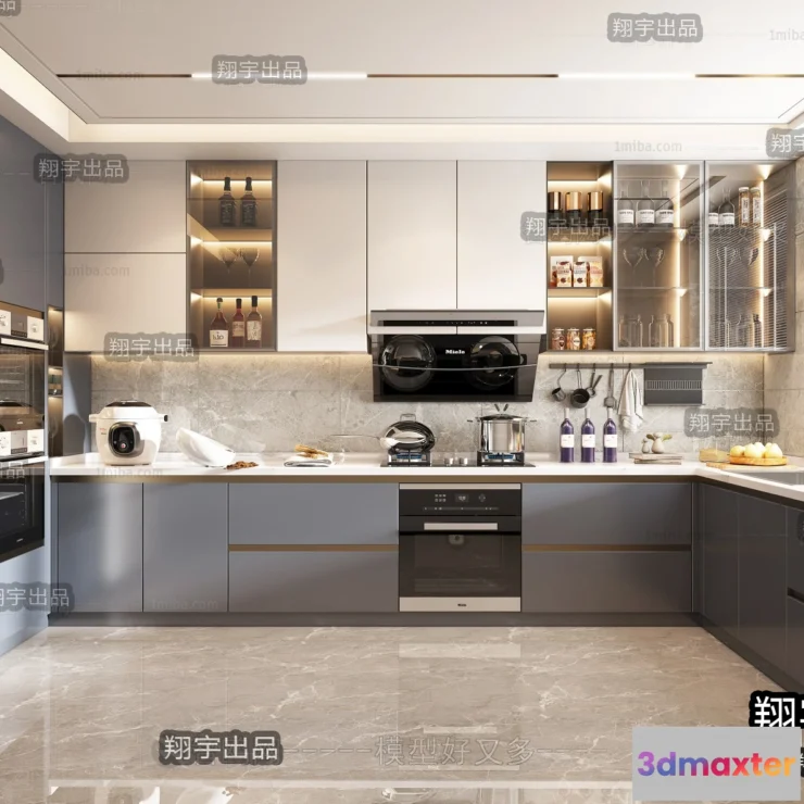 1367089 - Kitchen 3D Interior Scene - 3D Models - 199 3D Max