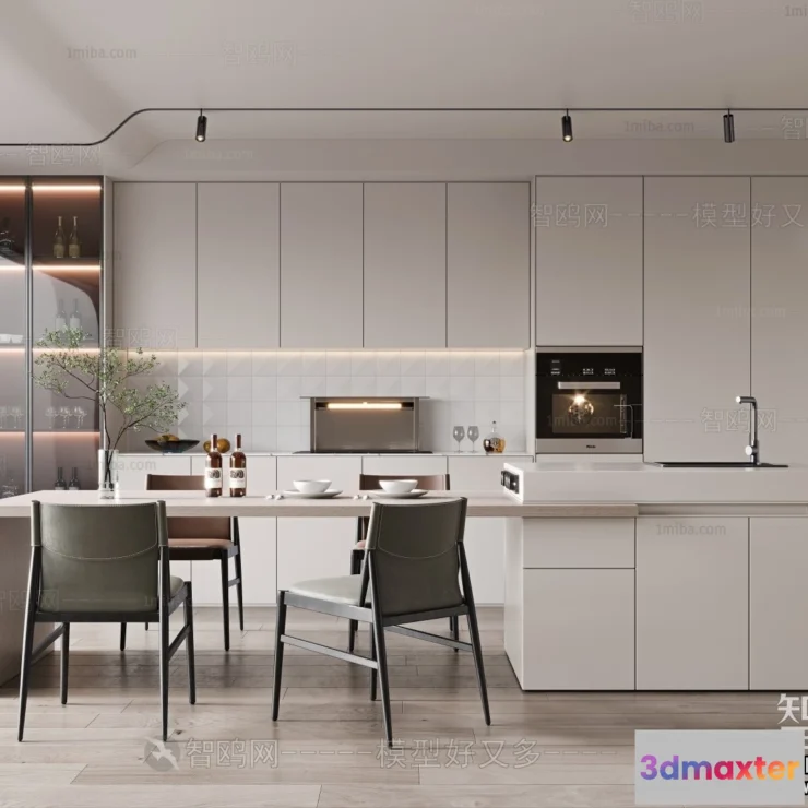 1367186 - Kitchen - Modern Style Interior 3D Scenes - 229 3D Max